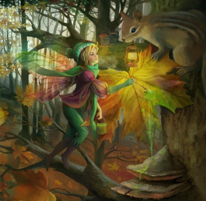 Fairy with Chipmunk