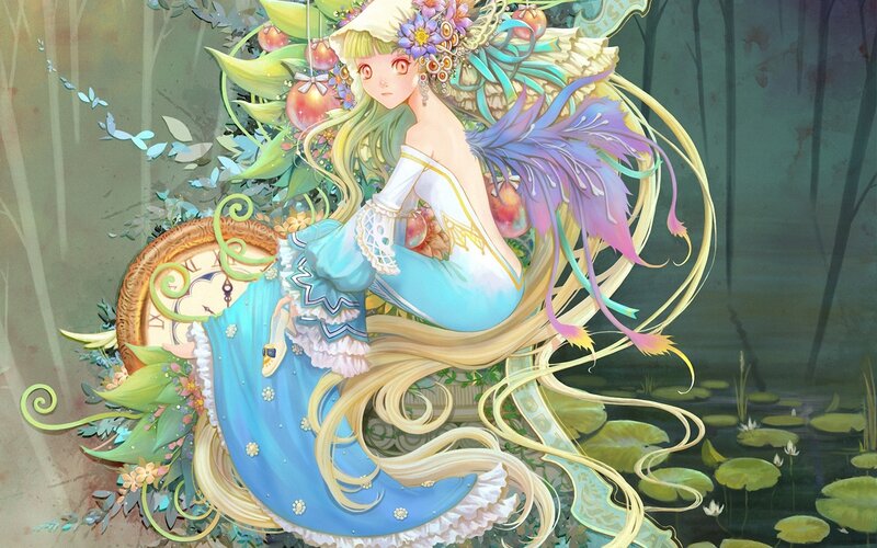 Fairy with Clock — Blue, Serene