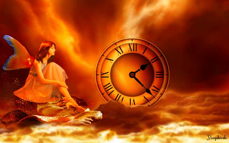 Fairy with Clock — Orange