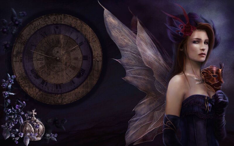 Fairy with Clock — Purple