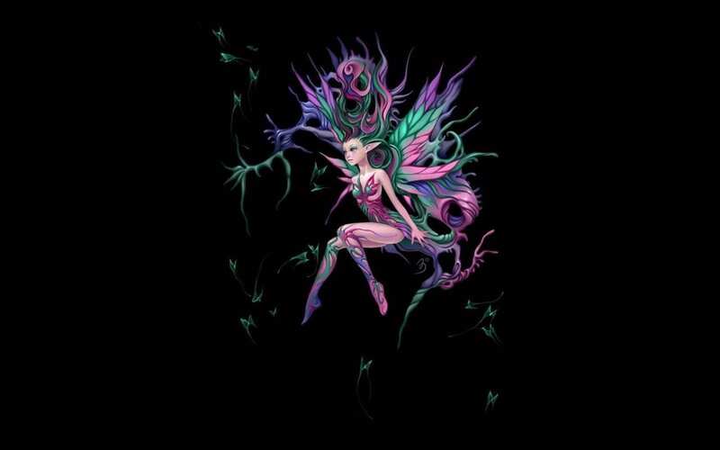 fairy with colorful wings