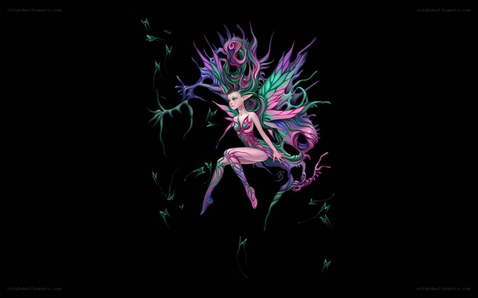 fairy with colorful wings