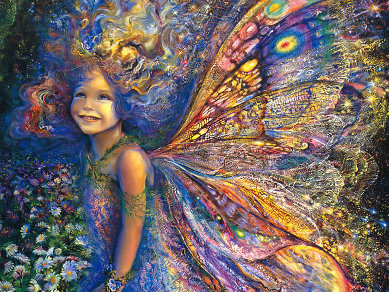 Fairy with Colorful Wings — Blue