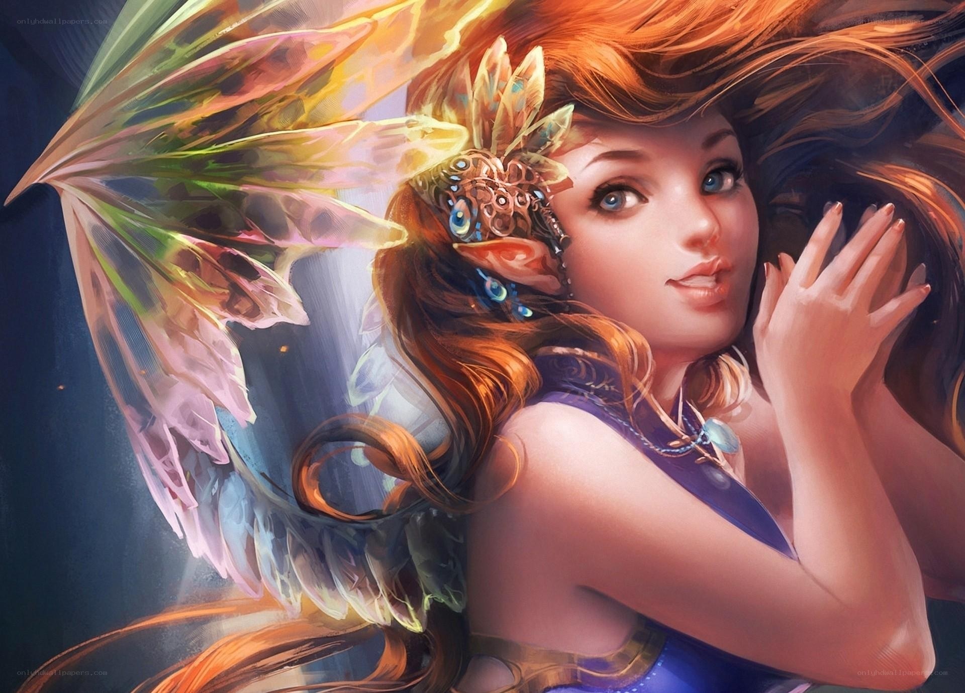 fairy with colorful wings