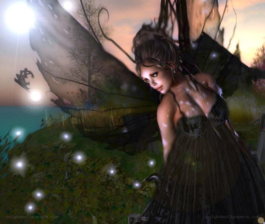fairy with dark wings