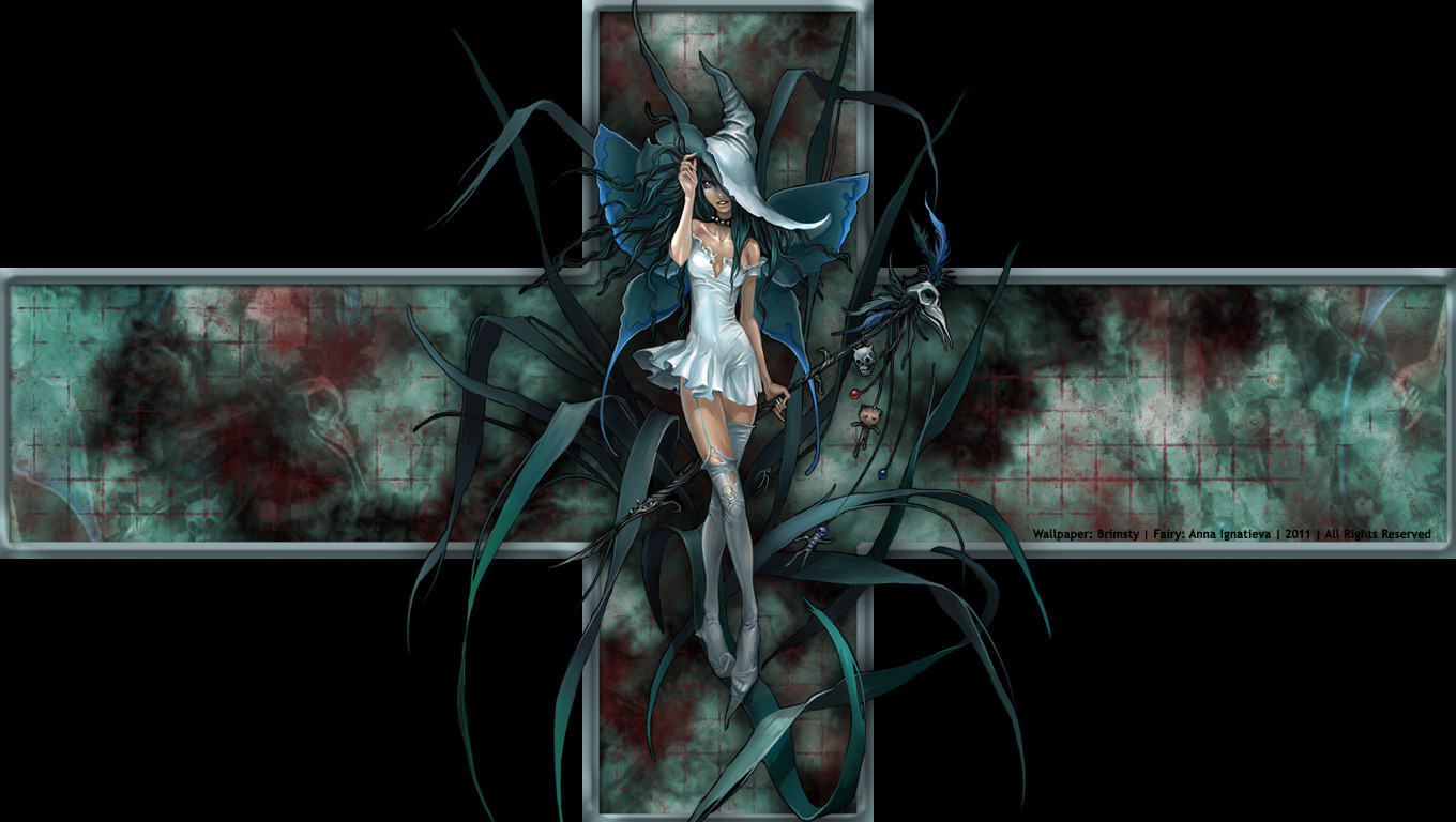 Fairy with dark wings