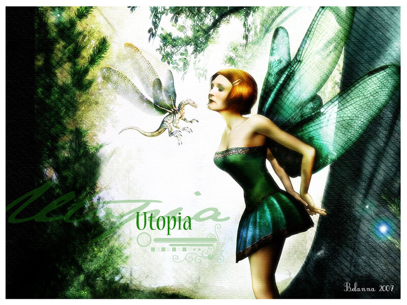 Fairy with Dragon — Green, Serene