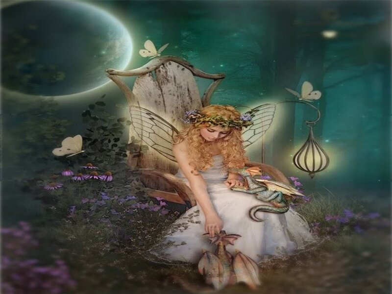 Fairy with Dragon Hatchlings