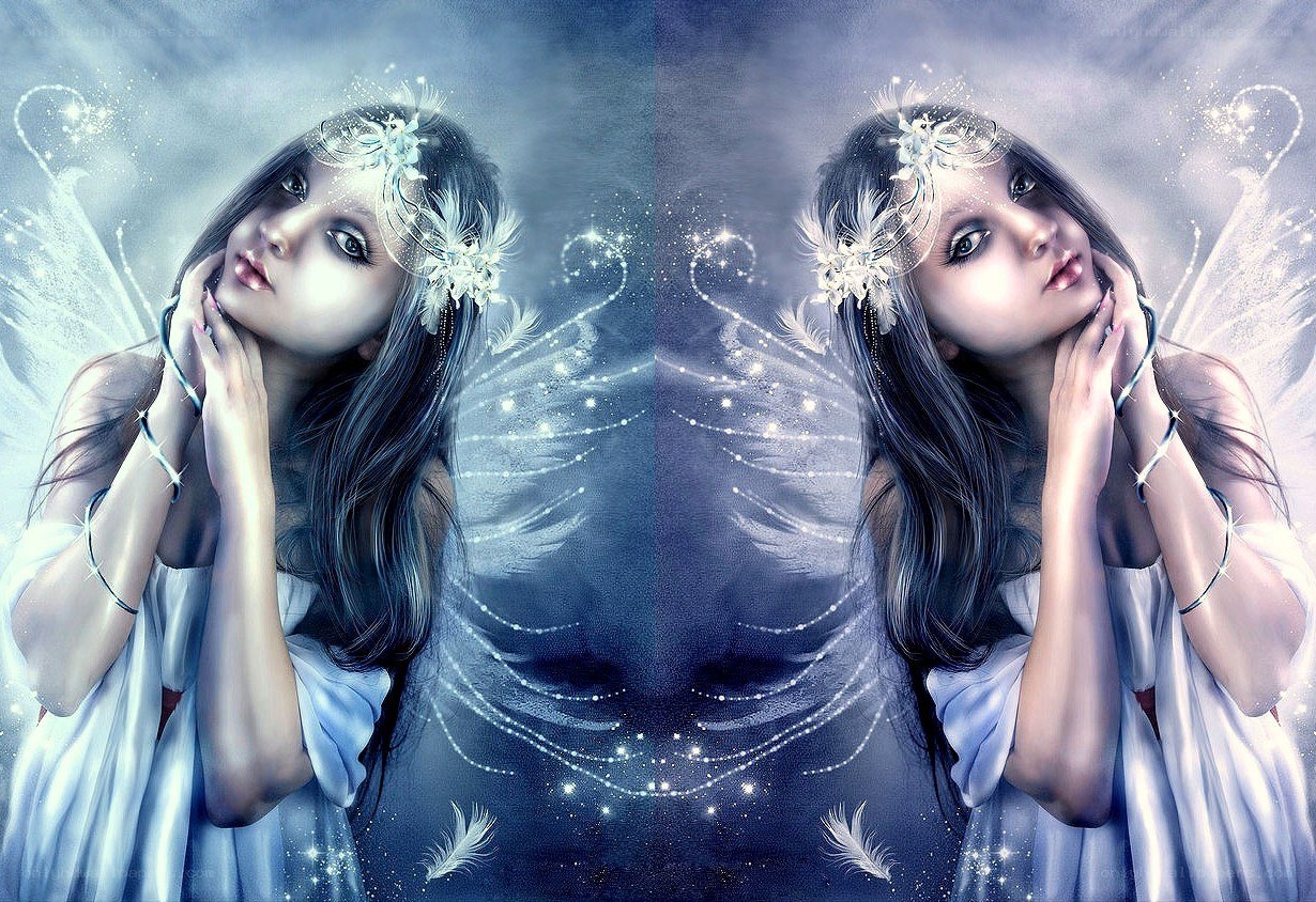 fairy with feather wings