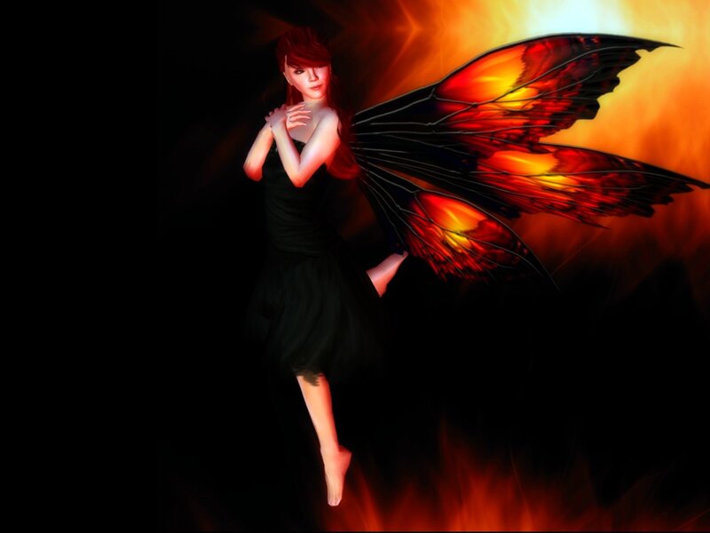fairy with fiery wings