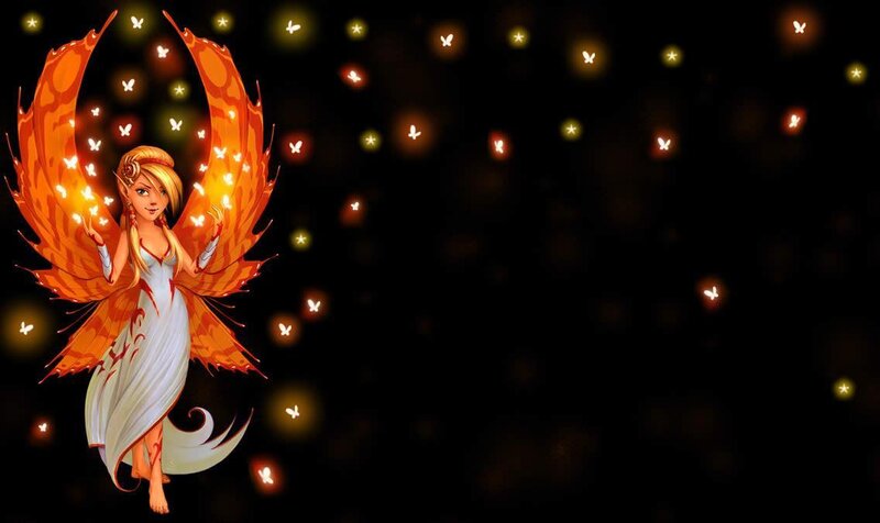 fairy with fire wings