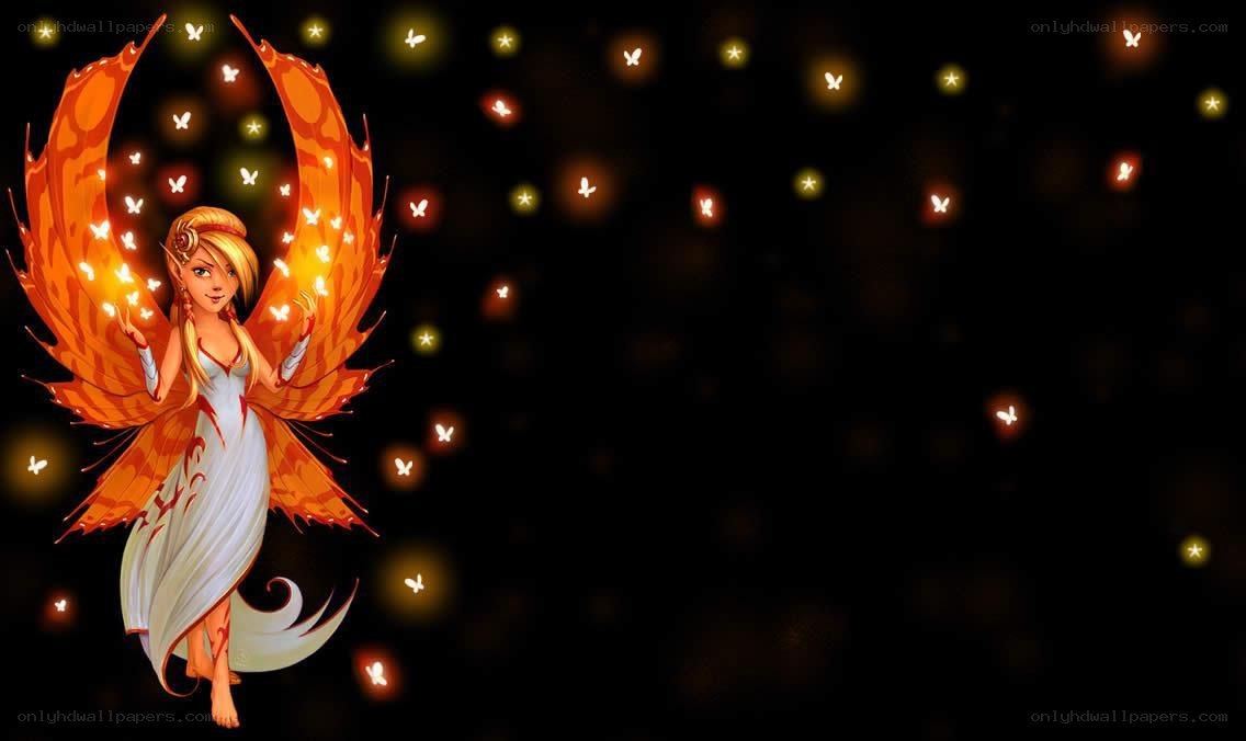 fairy with fire wings