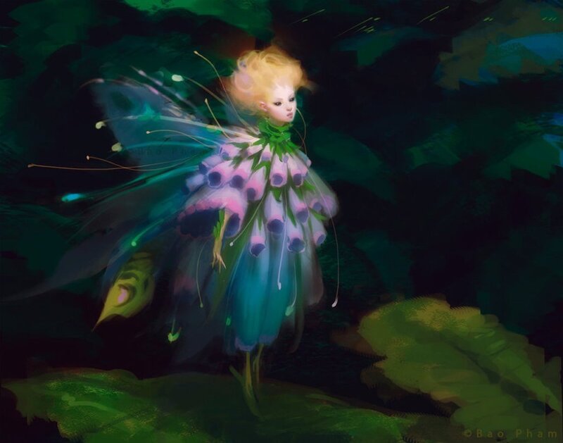 Fairy with Flower Dress
