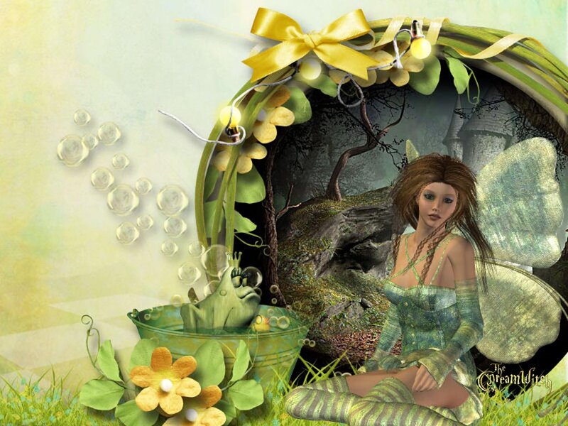 Fairy with Frog in Bucket