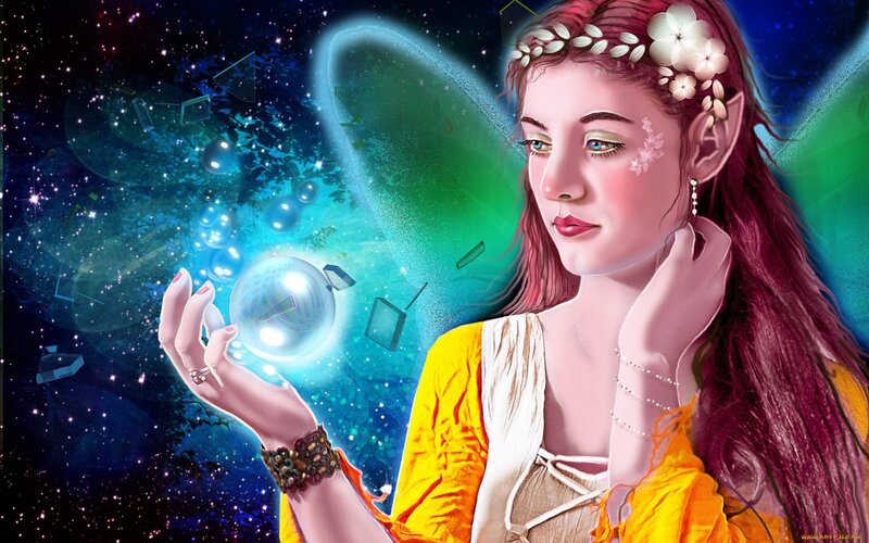 Fairy with Glowing Orb — Yellow