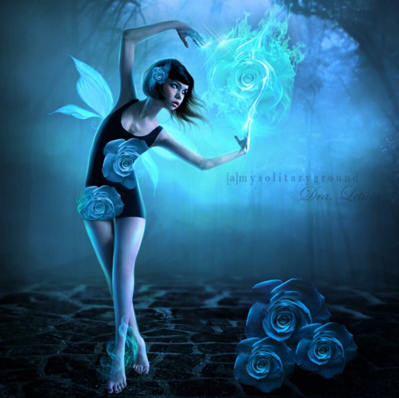 Fairy with Glowing Roses