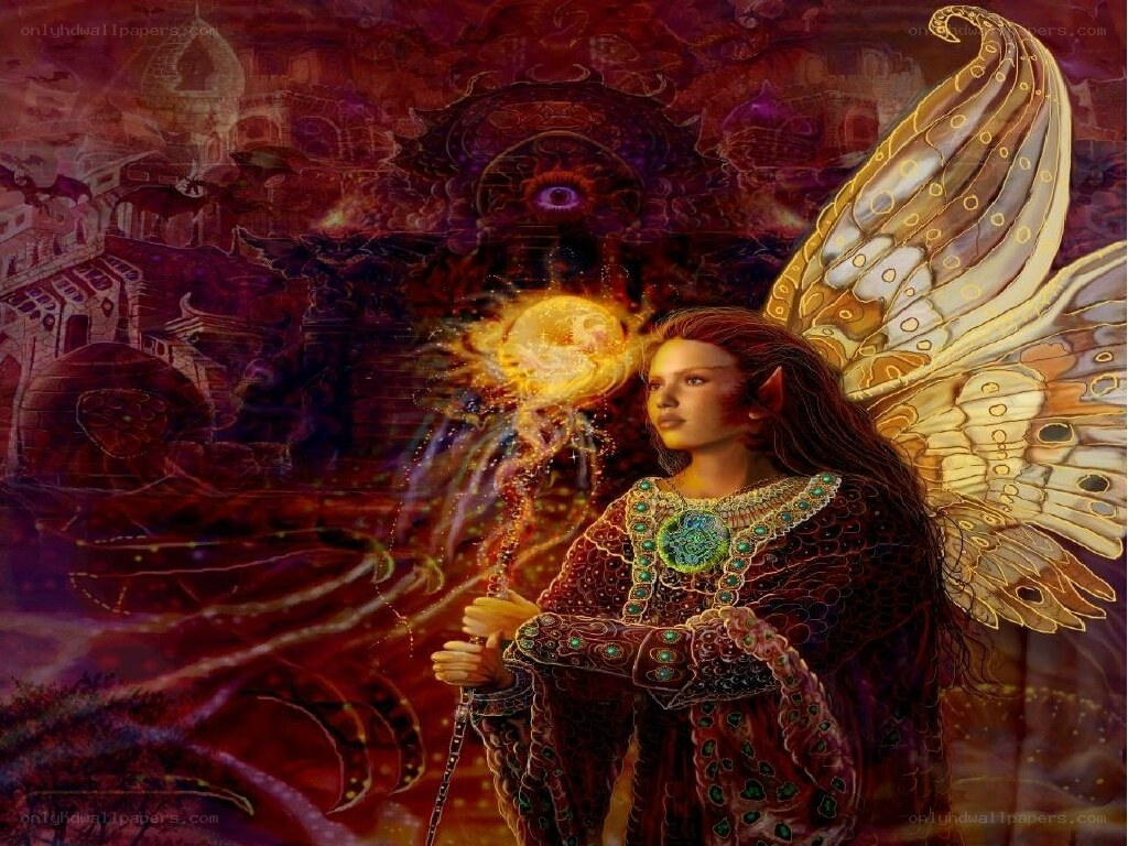 fairy with glowing staff