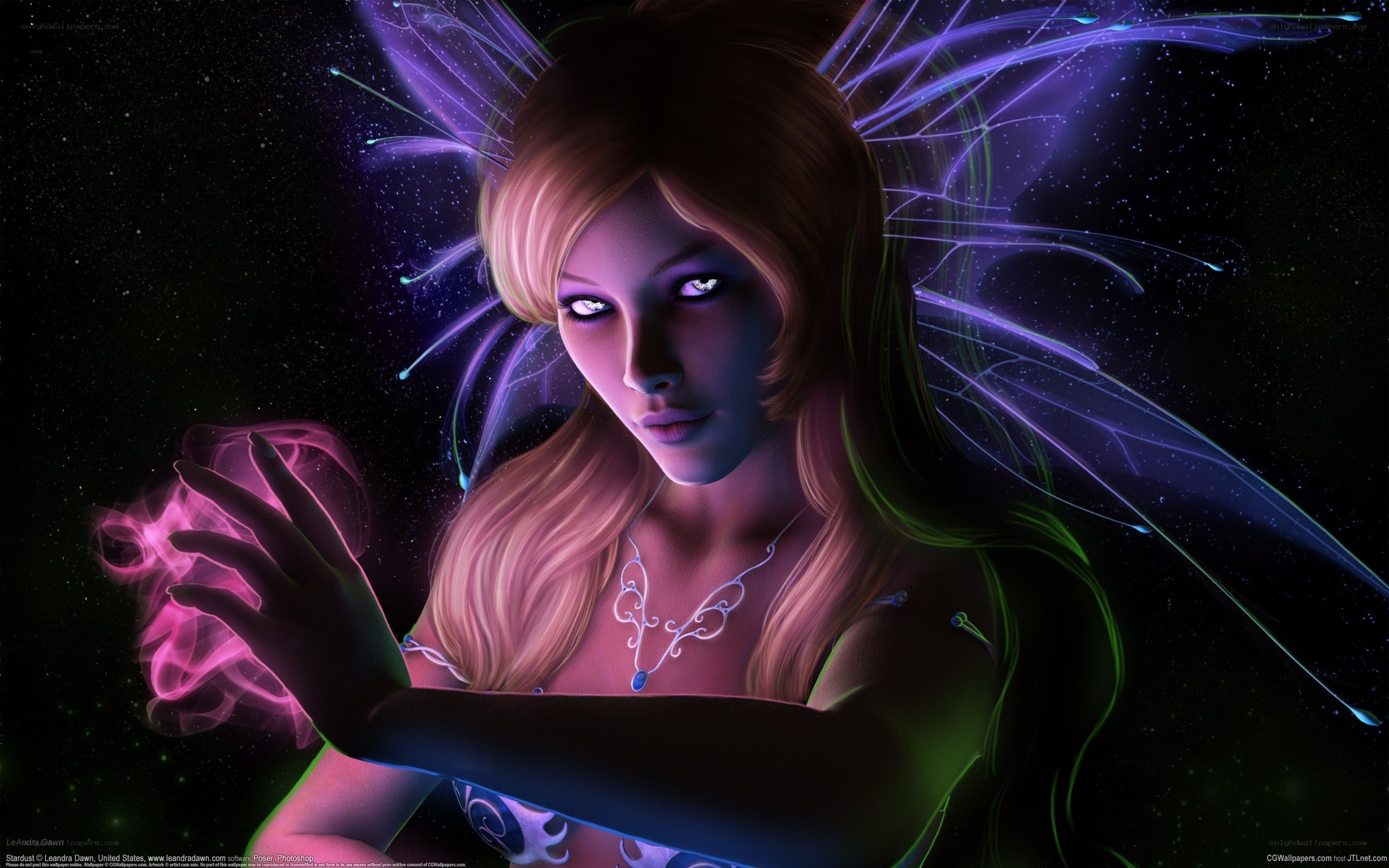 fairy with glowing wings