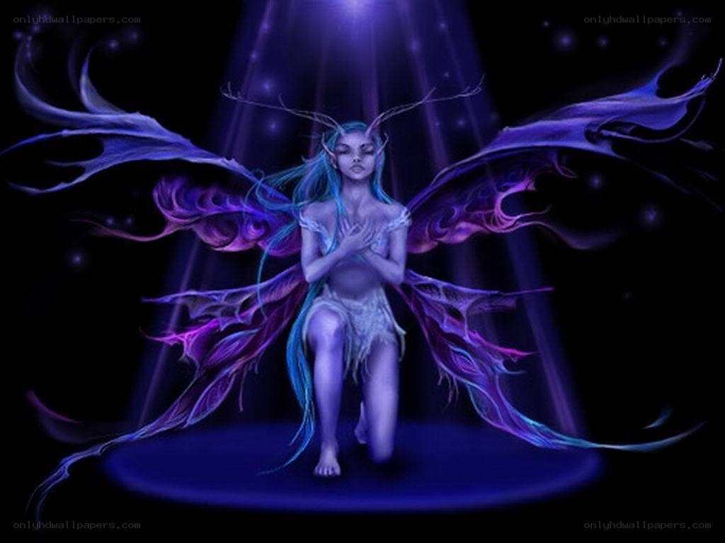 fairy with glowing wings