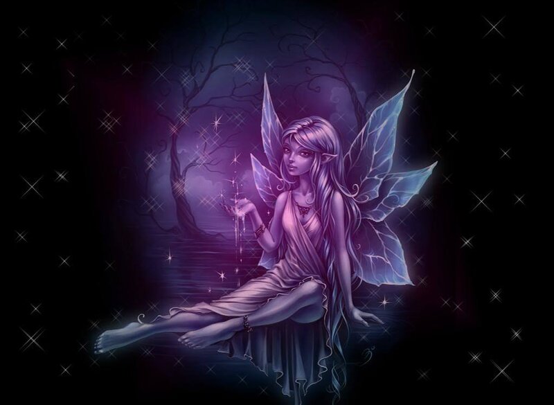 fairy with glowing wings