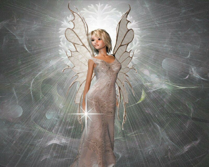 fairy with glowing wings