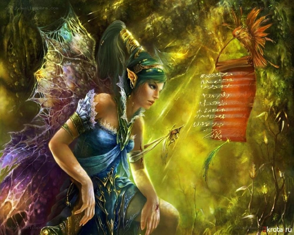 fairy with glowing wings