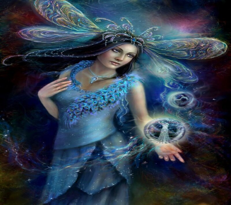 fairy with glowing wings