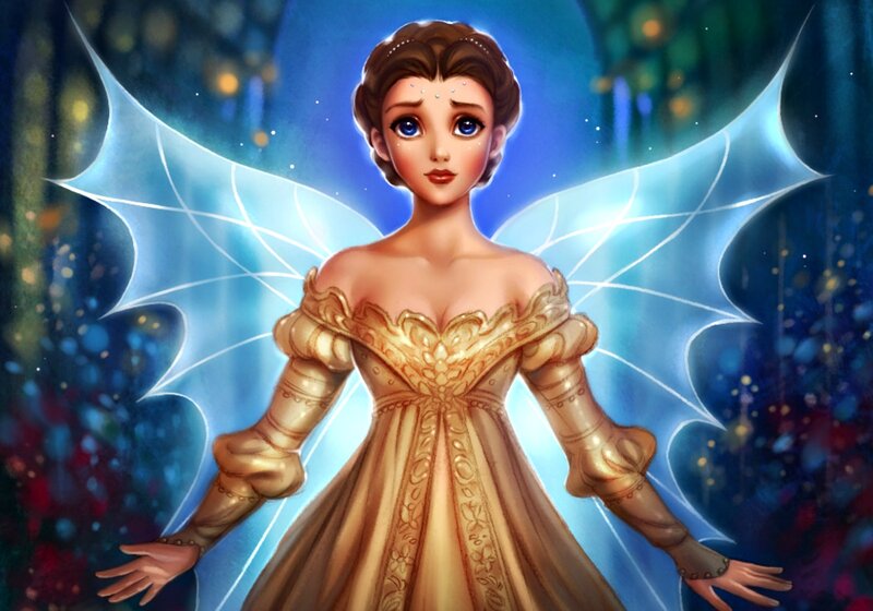 Fairy with Golden Dress