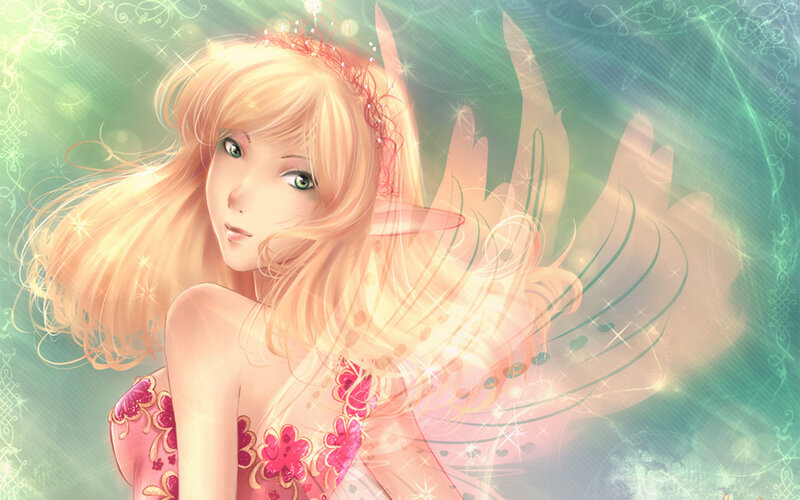 fairy with golden hair