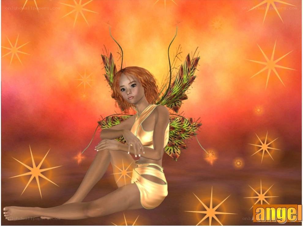 fairy with golden wings