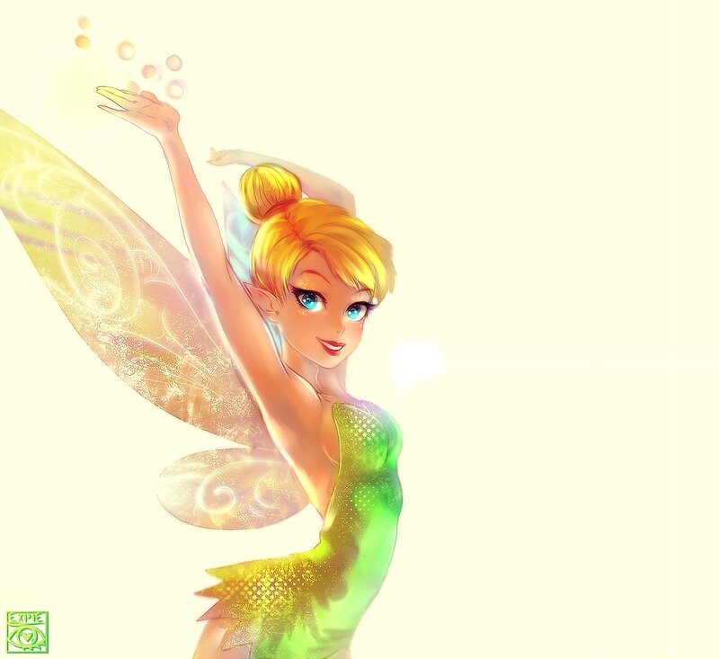 Fairy with Golden Wings — Green, Magical