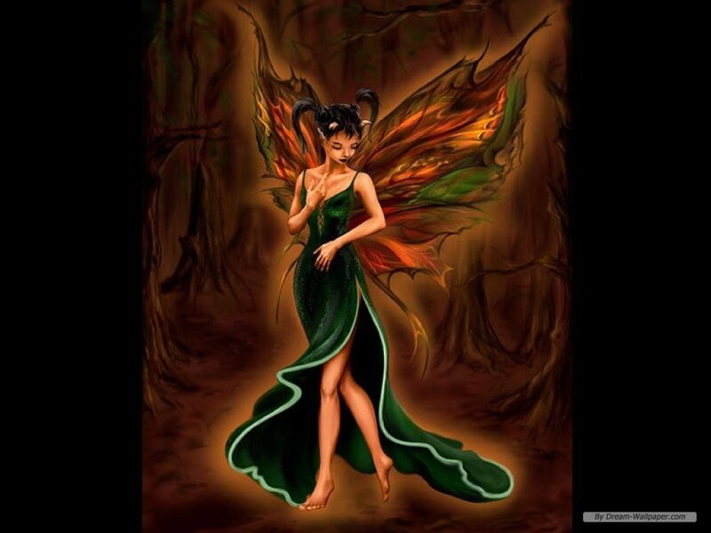 Fairy with Green Dress — Dramatic