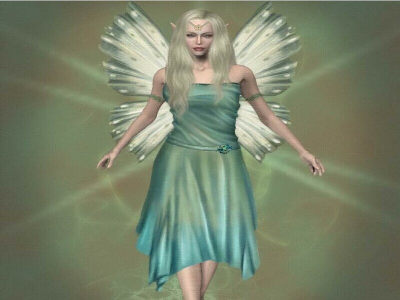 fairy with green dress