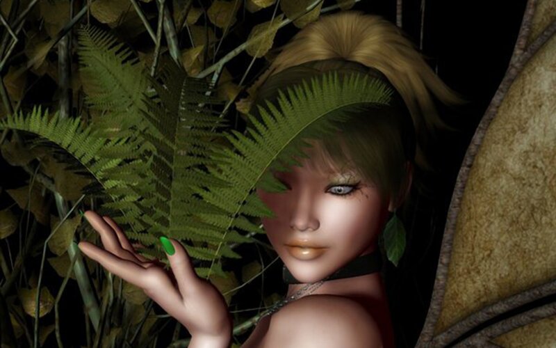 Fairy with Green Nails