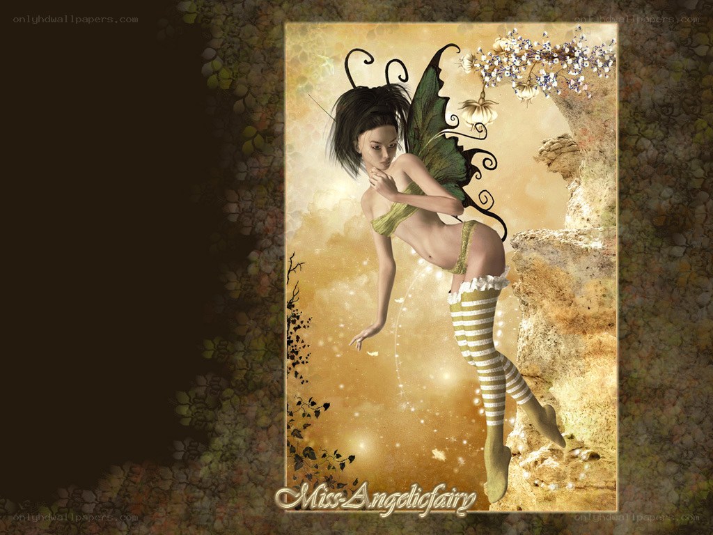 fairy with green wings