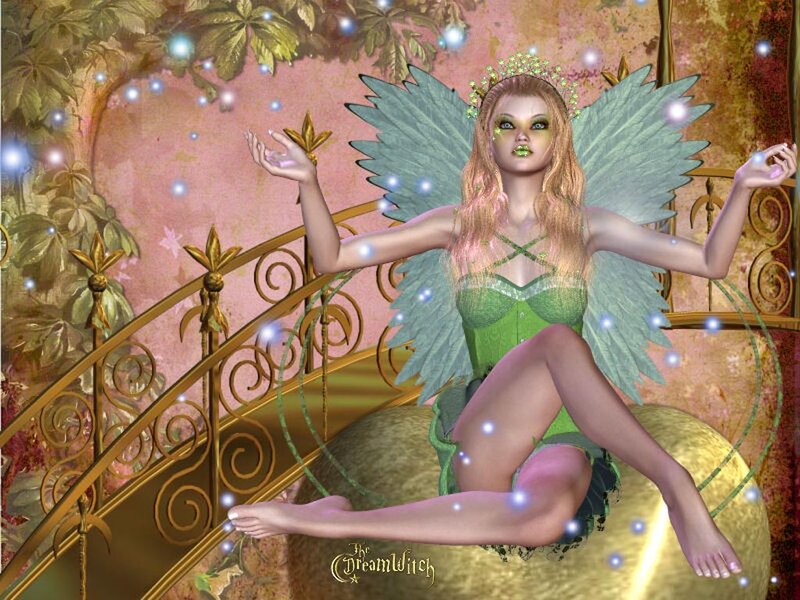 Fairy with Green Wings — Magical