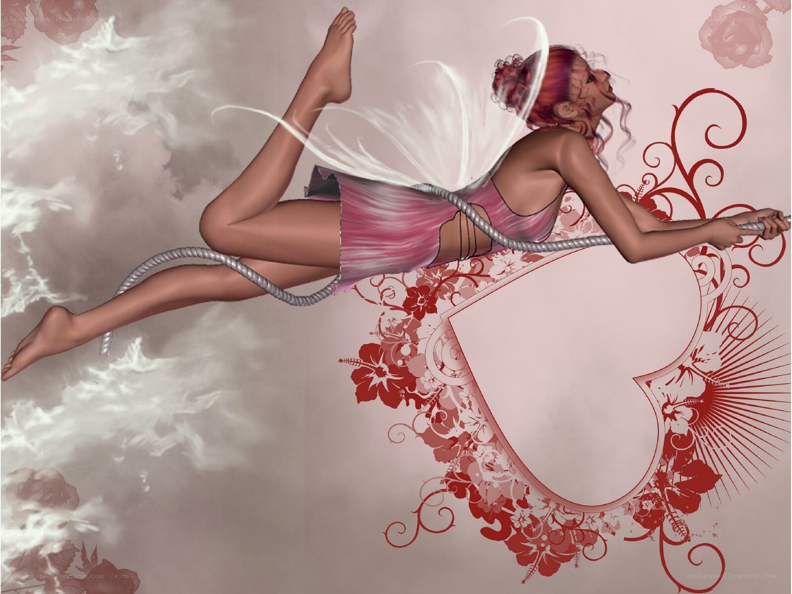 fairy with heart and rope