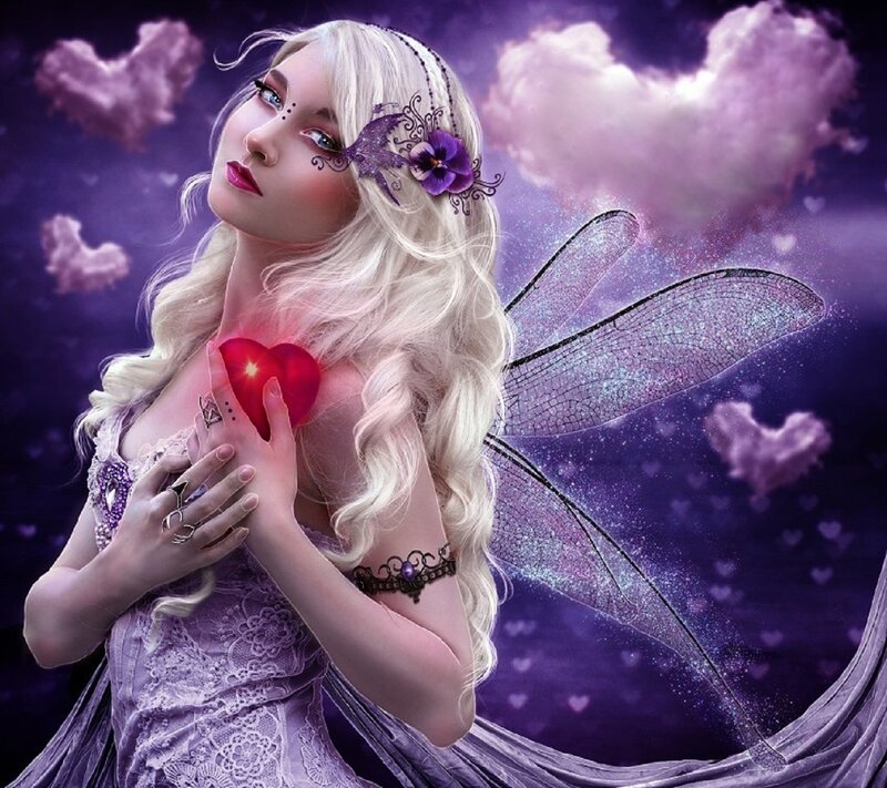 Fairy with Heart — Purple