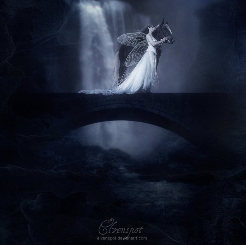 Fairy with Horse on Bridge