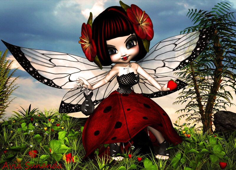 Fairy with Ladybug Dress