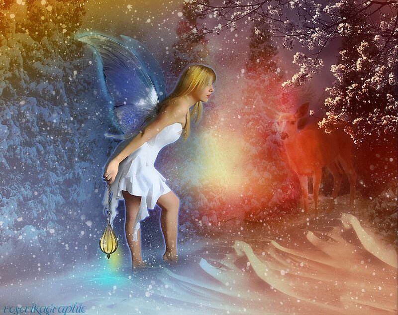 Fairy with Lantern — Blue