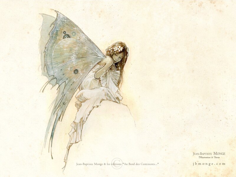Fairy with Large Wings — Beige