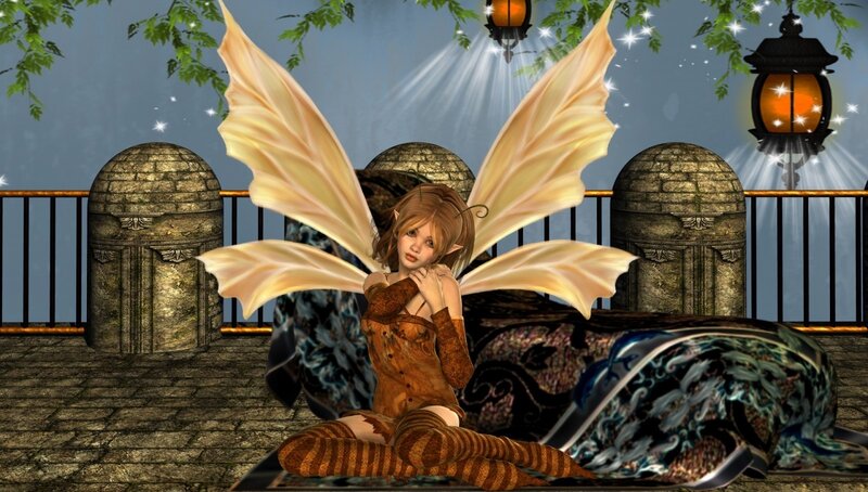 Fairy with Large Wings — Brown