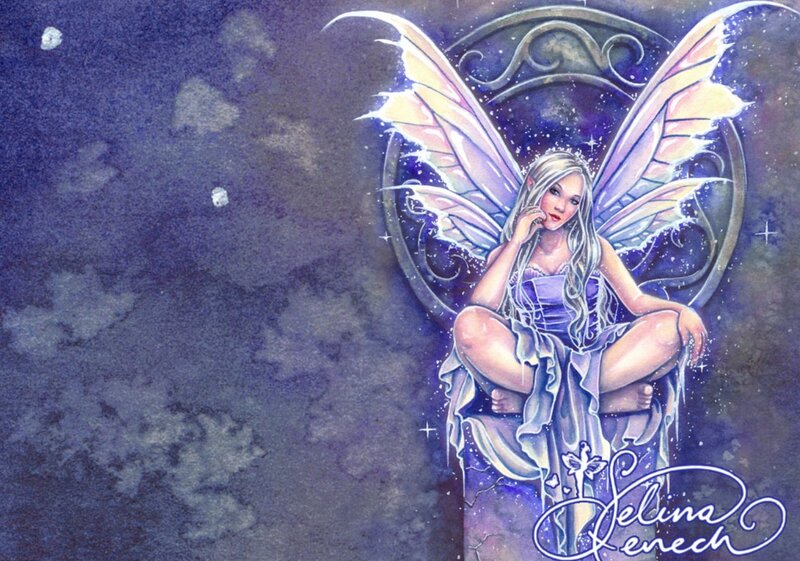 Fairy with Large Wings — Purple