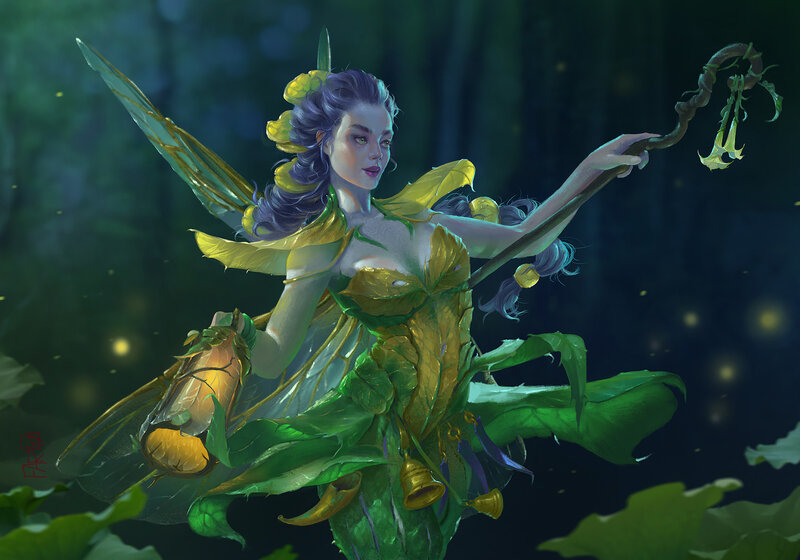 Fairy with Leaf Dress