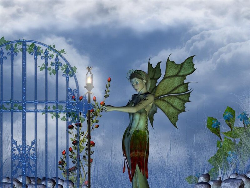 Fairy with leaf wings
