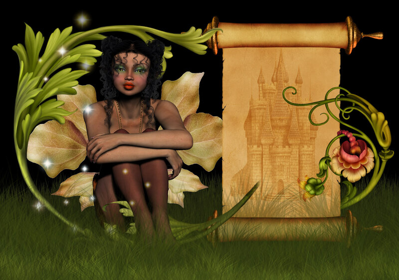 Fairy with Leaf Wings — Green, Fantasy
