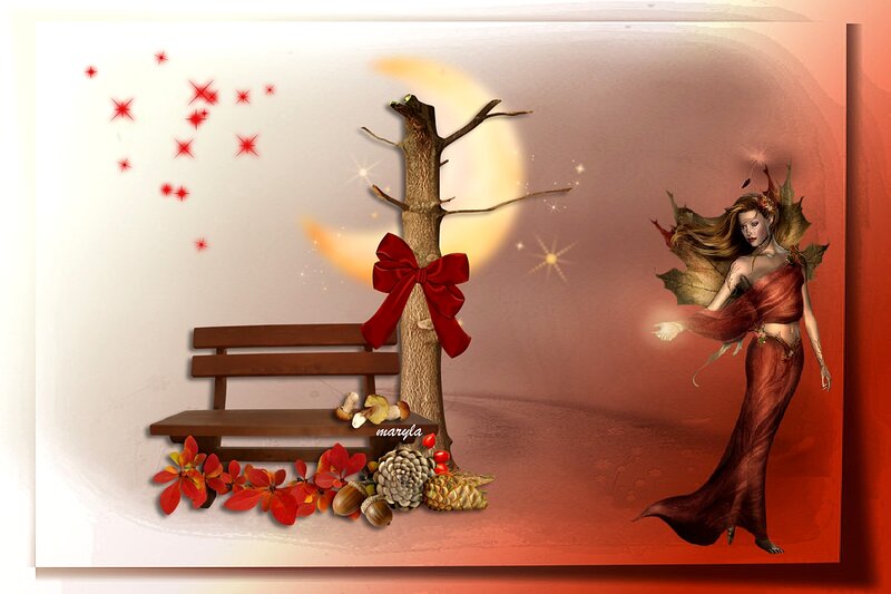 Fairy with Leaf Wings — Red