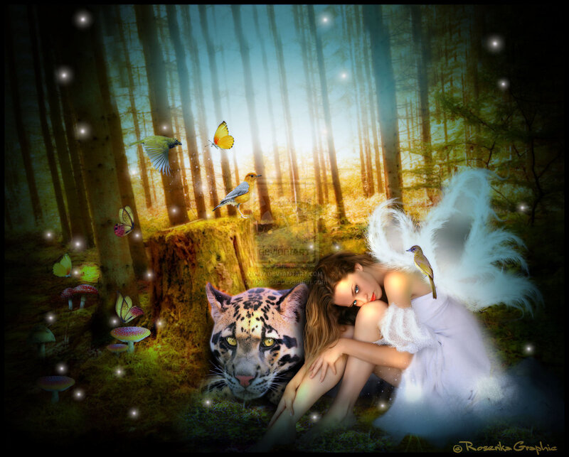 Fairy with Leopard