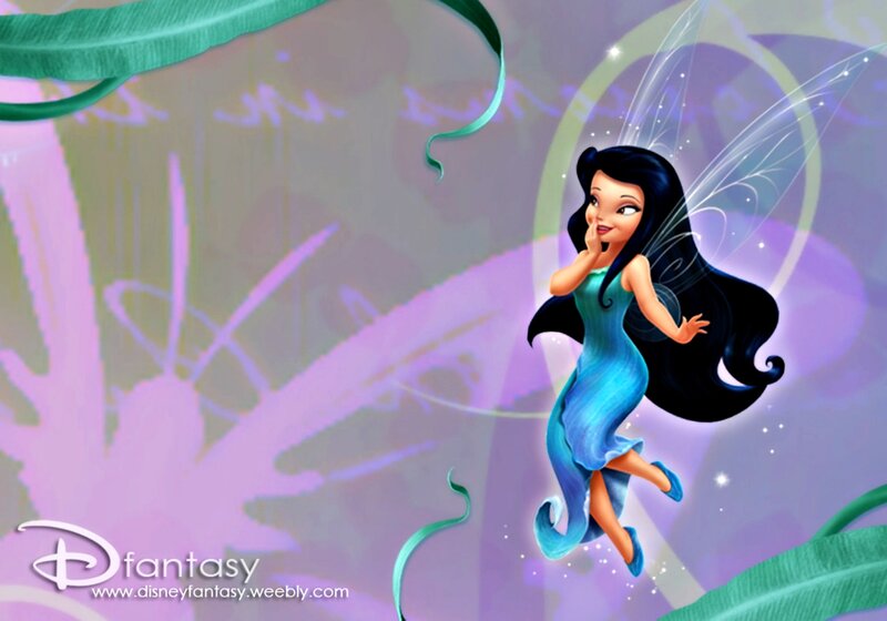 Fairy with Long Black Hair — Purple